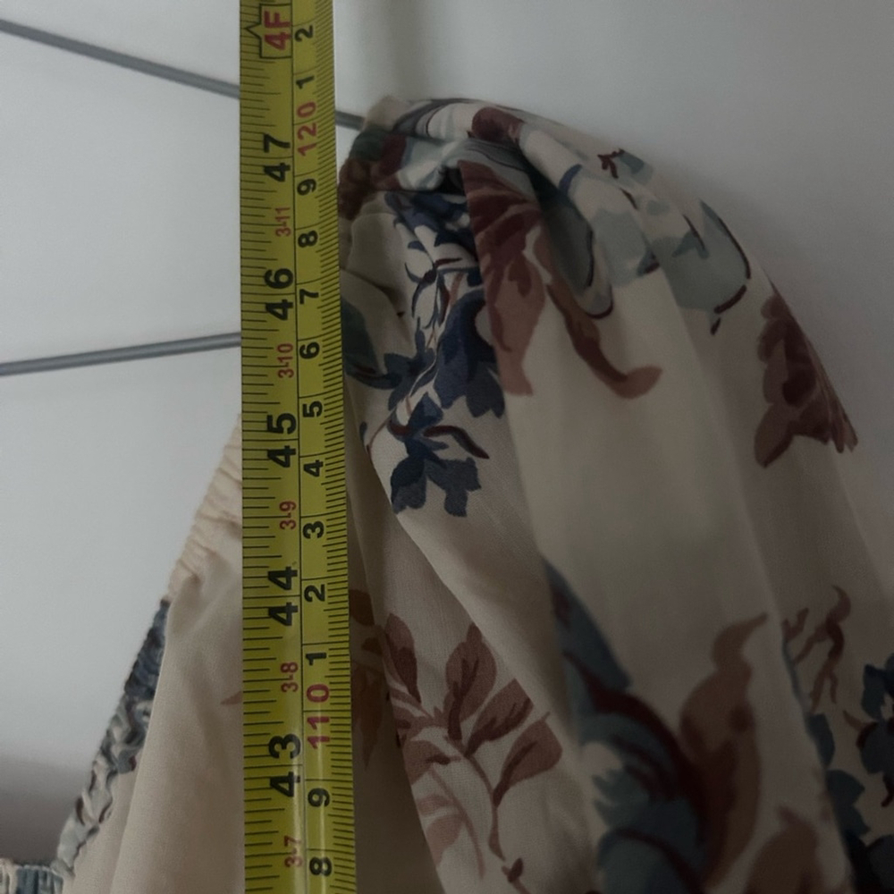 Abercrombie & Fitch The Emerson Poplin Puff Sleeve Midi Dress — Smocked Back m - Picture 10 of 14